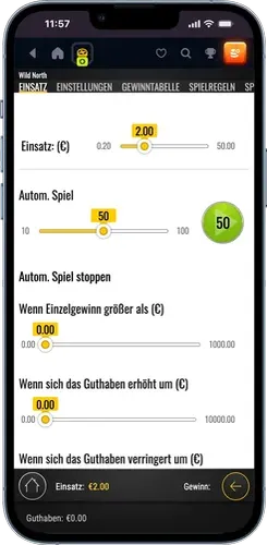 Grundeinstellungen auswählen